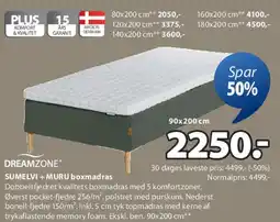 JYSK DREAMZONE SUMMELV / MURB boxmadras tilbud