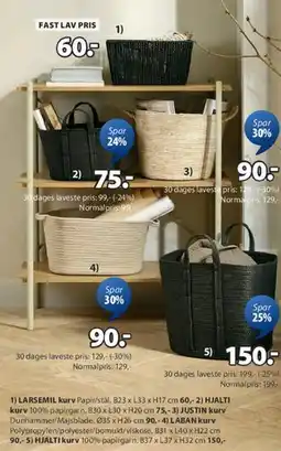 JYSK Kurve (forskellige modeller) tilbud