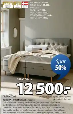 JYSK DREAMZONE TONDRA / TOSEN elevationsseng tilbud