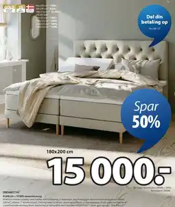JYSK DREAMZONE KUPLEVA + TOSEN elevationsseng tilbud