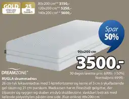 JYSK DREAMZONE DRIVA springmadras tilbud