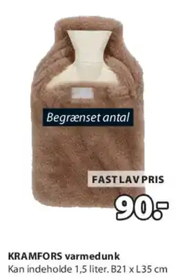JYSK KRAMFORS varmedunk (plyscover) tilbud