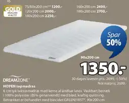 JYSK DREAMZONE topmadras tilbud