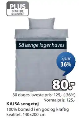 JYSK KAJSA sengetøj tilbud