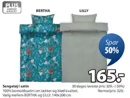 JYSK Sengesæt satin - BERTHA / LILLY tilbud
