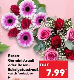 Kaufland DE Rosen- Gerministrauß oder Rosen- Eukalyptusstrauß tilbud