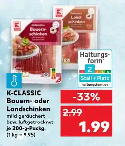 Kaufland DE K-CLASSIC Bauern- oder Landschinken tilbud