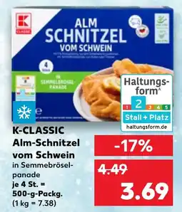 Kaufland DE K-CLASSIC Alm-Schnitzel vom Schwein tilbud