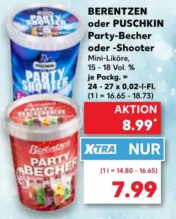 Kaufland DE BERENTZEN oder PUSCHKIN Party-Becher oder -Shooter tilbud