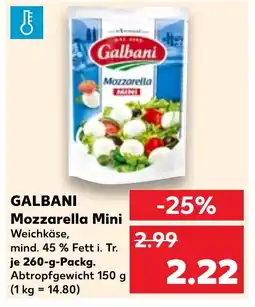 Kaufland DE GALBANI Mozzarella Mini tilbud