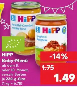 Kaufland DE HIPP Baby-Menü tilbud