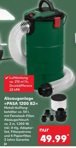Kaufland DE PARKSIDE Absauganlage PASA 1200 B2 tilbud