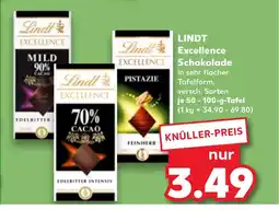 Kaufland DE LINDT Excellence Schokolade tilbud