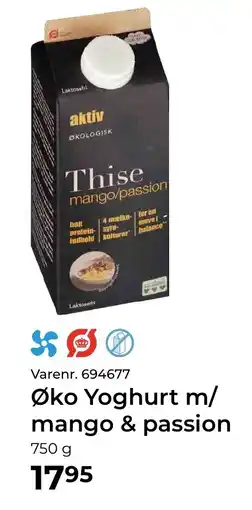 Dagrofa Food Service Øko Yoghurt m/ mango & passion tilbud