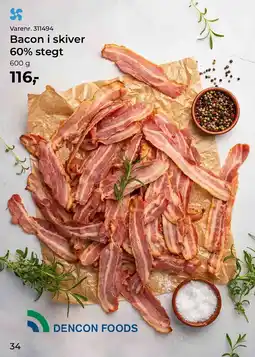 Dagrofa Food Service Bacon i skiver 60% stegt tilbud