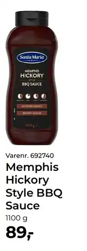 Dagrofa Food Service Santa Maria Memphis Hickory Style BBQ Sauce tilbud