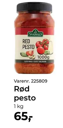 Dagrofa Food Service Svansø Rød pesto tilbud