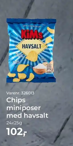 Dagrofa Food Service Kims Chips miniposer med havsalt tilbud