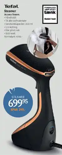 Kop & Kande Tefal Steamer (Access Steam) tilbud
