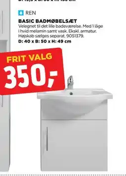 jem & fix BASIC BADMØBELSÆT tilbud