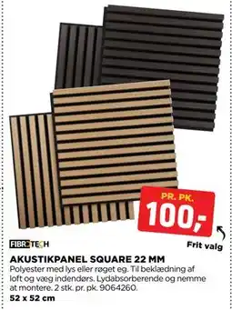jem & fix AKUSTIKPANEL SQUARE 22 MM tilbud