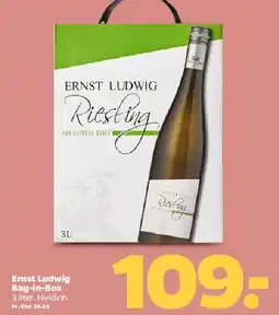 Netto Ernst Ludwig Riesling Bag-in-Box tilbud