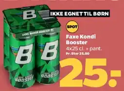 Netto Faxe Kondi Booster 4x25 cl tilbud
