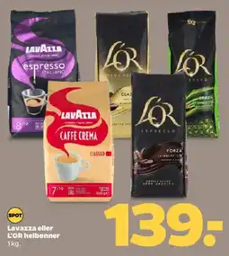 Netto Lavazza eller L'OR helebønner tilbud