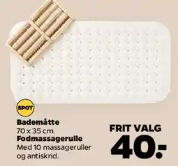 Netto Bademåtte / Fodmassagerulle tilbud