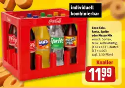 REWE DE Coca-Cola, Fanta, Sprite oder Mezzo Mix tilbud