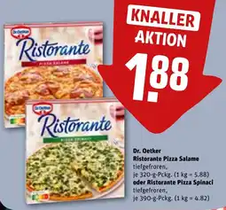 REWE DE Dr. Oetker Ristorante Pizza Salame oder Ristorante Pizza Spinaci tilbud