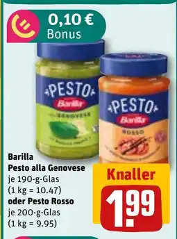 REWE DE Barilla Pesto alla Genovese oder Pesto Rosso tilbud