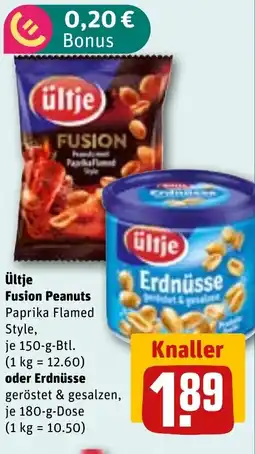REWE DE Ültje Fusion Peanuts oder Erdnüsse tilbud