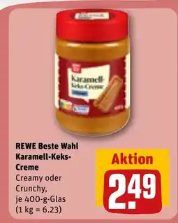 REWE DE REWE Beste Wahl Karamell-Keks- Creme tilbud