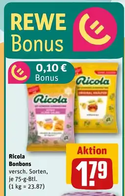 REWE DE Ricola Bonbons tilbud