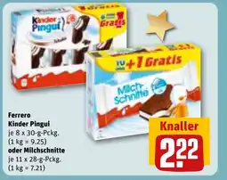 REWE DE Ferrero Kinder Pingui oder Milchschnitte tilbud