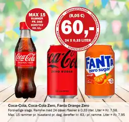 Købmandsgården Coca-Cola, Coca-Cola Zero, Fanta Orange Zero tilbud