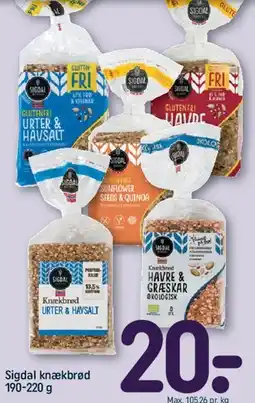 REMA 1000 Sigdal knækbrød tilbud