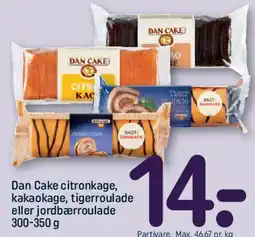 REMA 1000 Dan Cake (citronkage, kakaokage, tigerroulade eller jordbærroulade) tilbud
