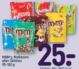 REMA 1000 M&M's, Maltesers eller Skittles tilbud