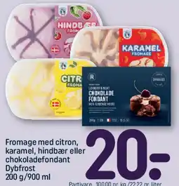 REMA 1000 Fromage med citron, karamel, hindbær eller chokoladefondant tilbud