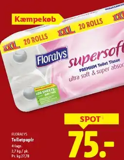 Lidl Floralys supersoft toiletpapir tilbud