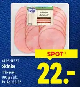 Lidl Alpenfest Skinke (Ham) tilbud