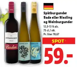 Lidl Spätburgunder / Riesling / Weinburgunder tilbud