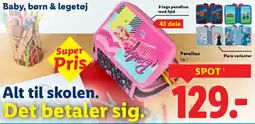 Lidl 3-lags penalhus med fyld (43 dele) tilbud