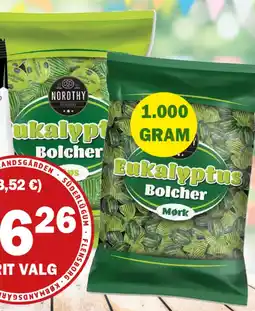 Købmandsgården Nordthy Eukalyptus Bolcher tilbud