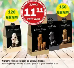 Købmandsgården Nordthy Fransk Nougat og Luksus Fudge tilbud