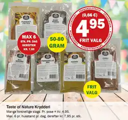 Købmandsgården Taste of Nature Krydderi tilbud