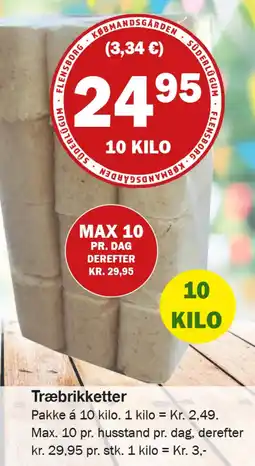 Købmandsgården Træbrikketter tilbud