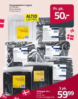 Fleggaard Flergangsbestik el. Sugerør tilbud